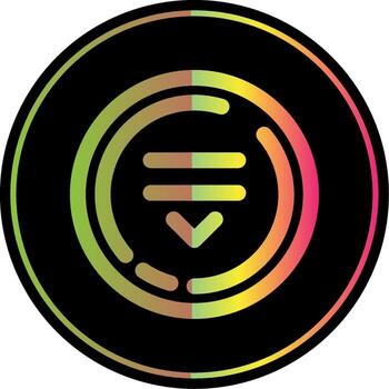 Drop Line Gradient Due Color Icon vector