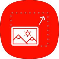 Resize Glyph Curve Icon vector