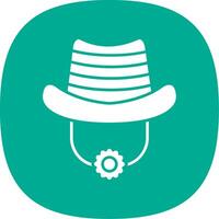 Hat Glyph Curve Icon vector