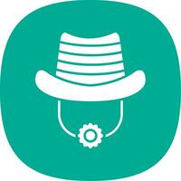 Hat Glyph Curve Icon vector