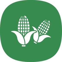 Corn Glyph Curve Icon vector