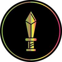 Dagger Glyph Due Color Icon vector