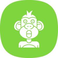 Surprised Glyph Curve Icon vector