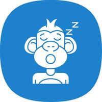 Sleep Glyph Curve Icon vector