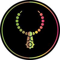 Necklace Glyph Due Color Icon vector