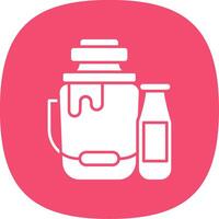 Milk Glyph Curve Icon vector