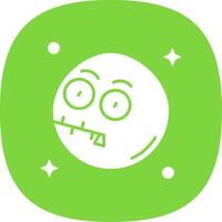 Zipped Glyph Curve Icon vector