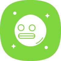 Shocked Glyph Curve Icon vector