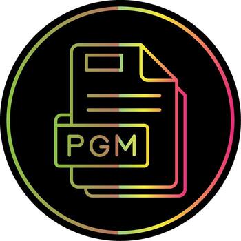 Pgm Line Gradient Due Color Icon vector