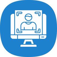 Portrait Glyph Curve Icon vector