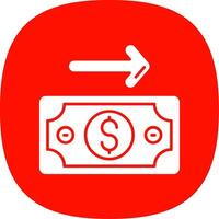 Payment Glyph Curve Icon vector