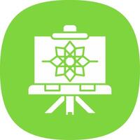 Abstract Glyph Curve Icon vector