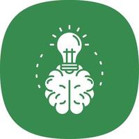 Brainstroming Glyph Curve Icon vector