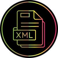Xml Line Gradient Due Color Icon vector