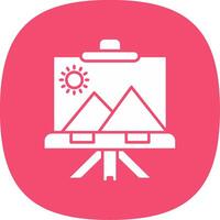 Canvas Glyph Curve Icon vector