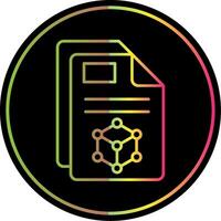 3d Line Gradient Due Color Icon vector