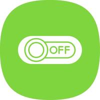 Off Glyph Curve Icon vector