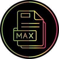 max línea degradado debido color icono vector