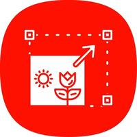 Resizing Glyph Curve Icon vector