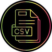 Csv Line Gradient Due Color Icon vector