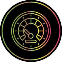 Speedometer Line Gradient Due Color Icon vector