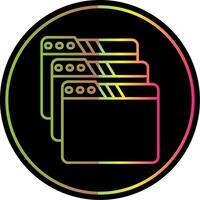 Windoes Line Gradient Due Color Icon vector