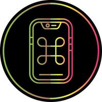 Command Line Gradient Due Color Icon vector