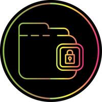 Locked Line Gradient Due Color Icon vector