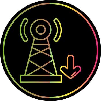 Signal Line Gradient Due Color Icon vector
