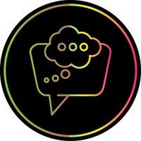 Thinking Line Gradient Due Color Icon vector