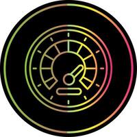 Speedometer Line Gradient Due Color Icon vector