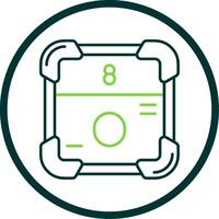 Oxygen Line Circle Icon vector