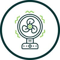 Fan Line Circle Icon vector