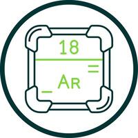 Argon Line Circle Icon vector