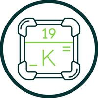 Potassium Line Circle Icon vector