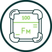 Fermium Line Circle Icon vector