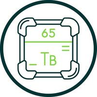 Terbium Line Circle Icon vector