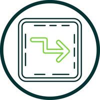 Zigzag Line Circle Icon vector