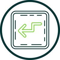 Zigzag Line Circle Icon vector