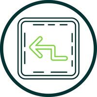 Zigzag Line Circle Icon vector