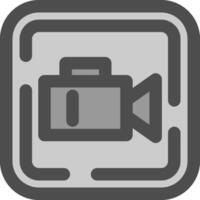 Video Line Filled Greyscale Icon vector