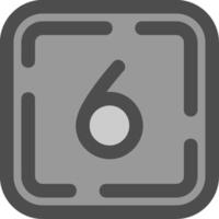 Six Line Filled Greyscale Icon vector