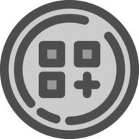 Menu Line Filled Greyscale Icon vector