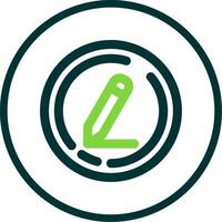 Edit Line Circle Icon vector