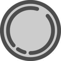 Circle Line Filled Greyscale Icon vector