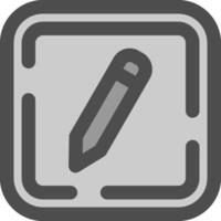 Edit Line Filled Greyscale Icon vector