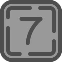 Seven Line Filled Greyscale Icon vector