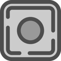 Dot Line Filled Greyscale Icon vector