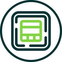 Layout Line Circle Icon vector