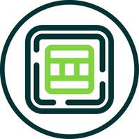 Layout Line Circle Icon vector